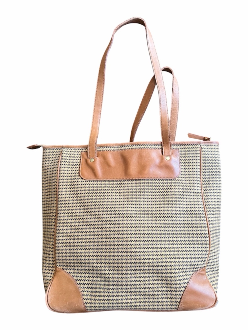 Ghurka Woven Leather Tote Bag - Picture 2 of 7